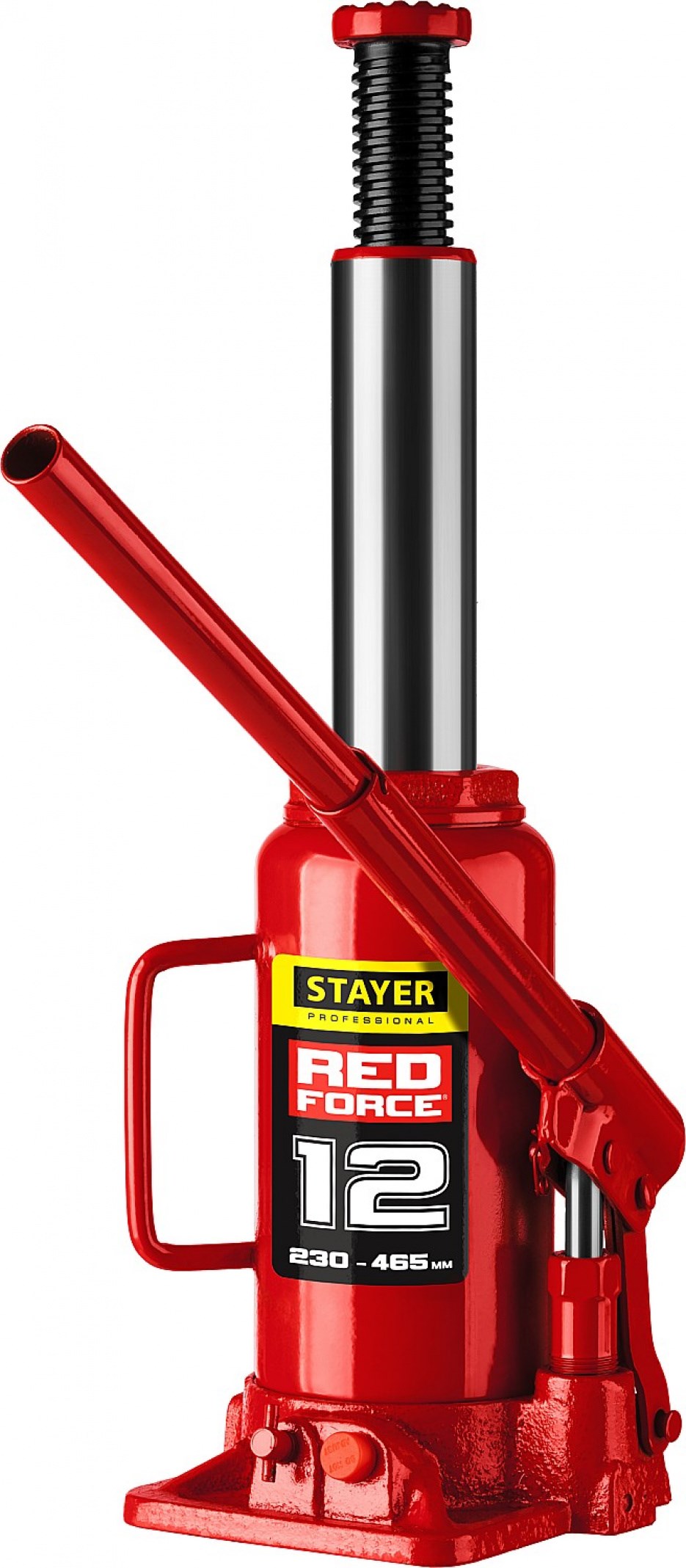 STAYER RED FORCE 12т 230-465мм домкрат бутылочный гидравлический